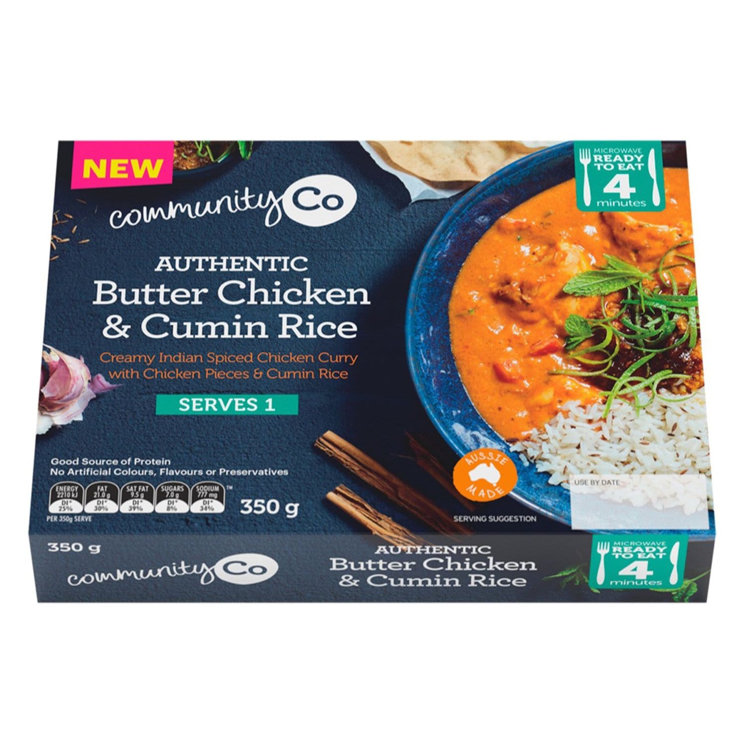 Community Co Butter Chicken & Cumin Rice 1 serve 350g