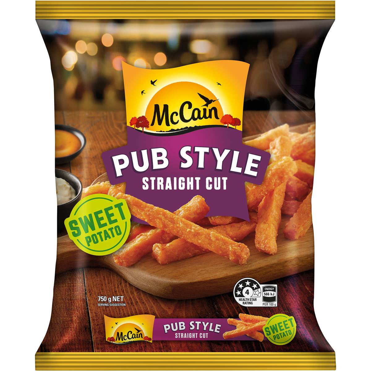 McCain Straight Cut Sweet Potato Chips 750g