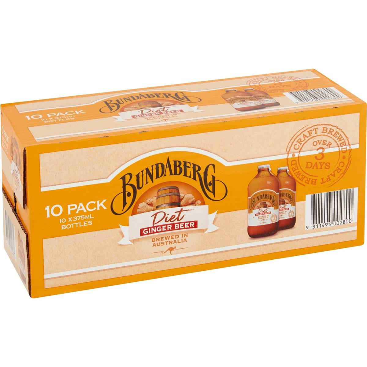 Bundaberg Diet Ginger Beer 10x375ml