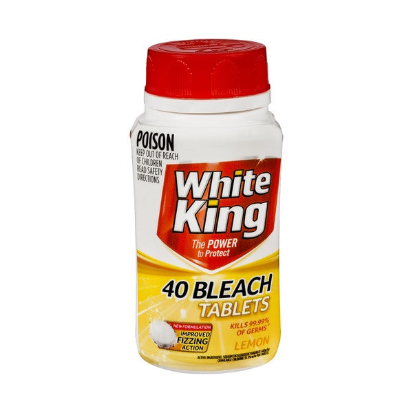 White King Lemon Bleach Tablets 40pk 160g