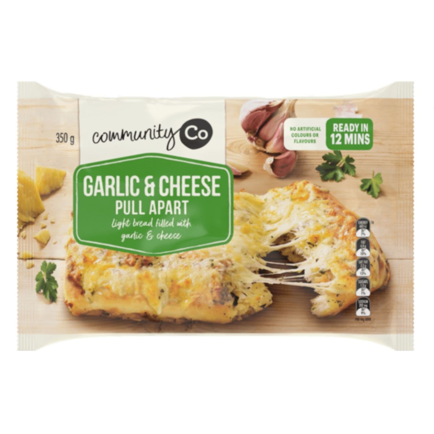 Community Co Garlic & Cheese Pull Apart Bread 350g