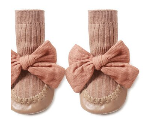 Rust Baby Bow Socks