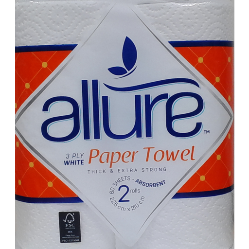 #Allure Paper Towel White 2pk