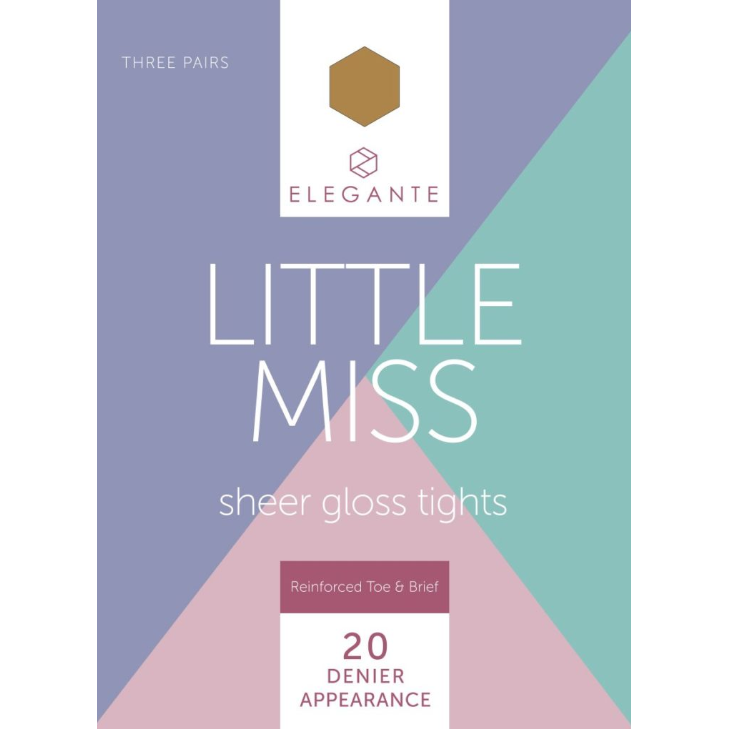 Little Miss Sheer Gloss Tight 3pk 9-10 years Bronze Glow