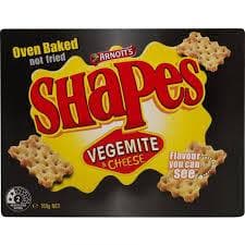 Arnotts Vegemite & Cheese Shapes 165g