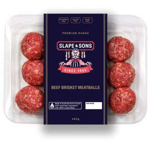 Slape & Sons - Beef Brisket Meatballs - 480g *FROZEN*