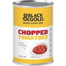 Black & Gold Chopped Tomatoes 400g