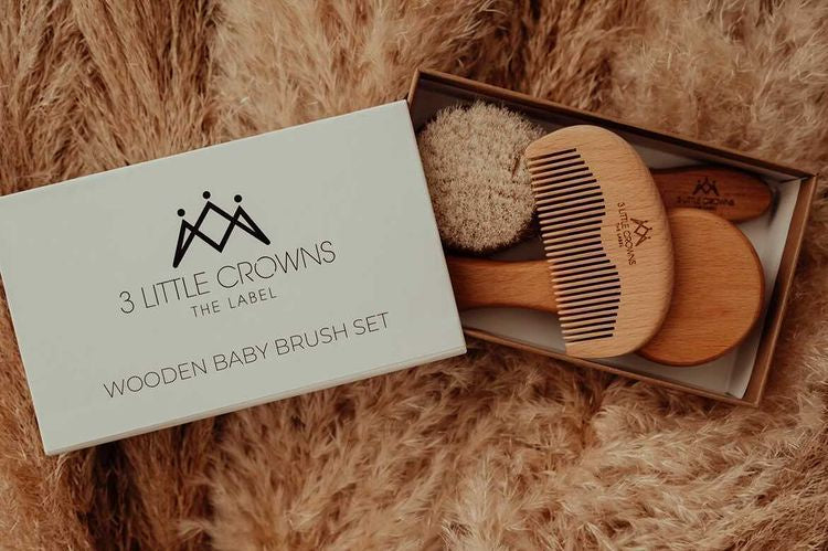 Wooden Baby Brush Set