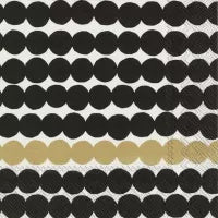 Marimekko Raysymatto Black Gold Luncheon Serviette