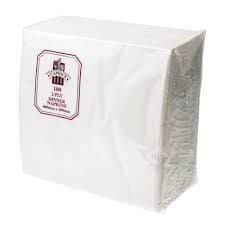 Caprice Napkins 2ply White Dinner Size 100pk