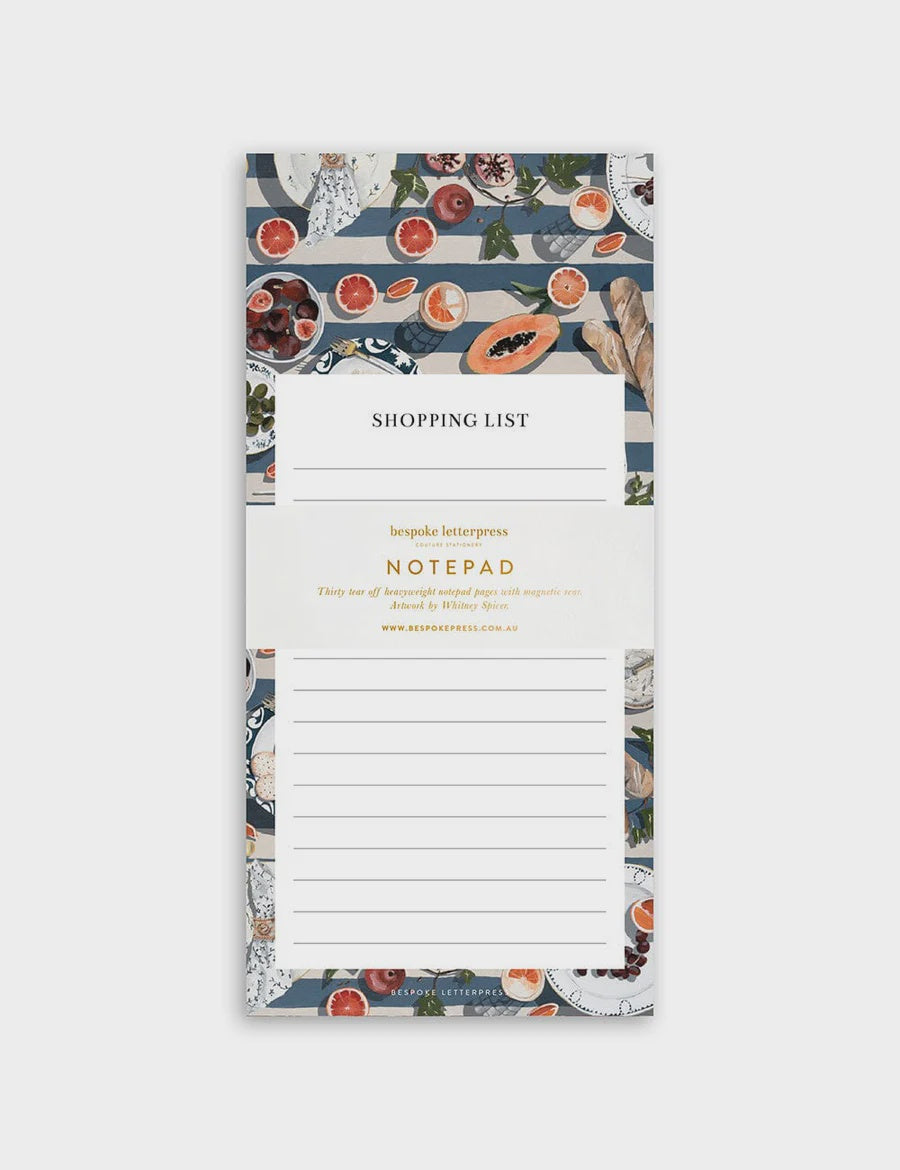 Whitney Spicer Cheese & Crackers Shopping List Notepad