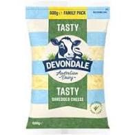 #Devondale Cheese Tasty Shredded Grated 600g