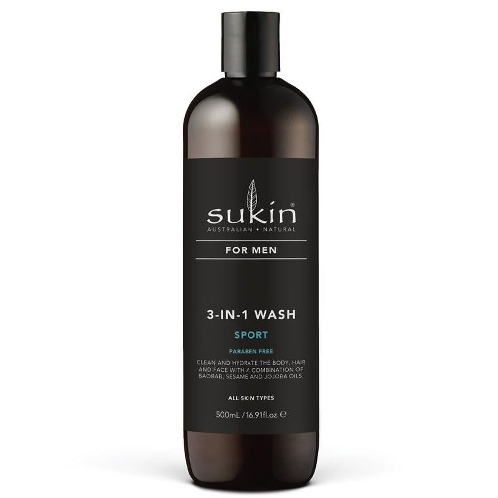 Sukin Mens Bodywash 3 in 1 Sport 500ml