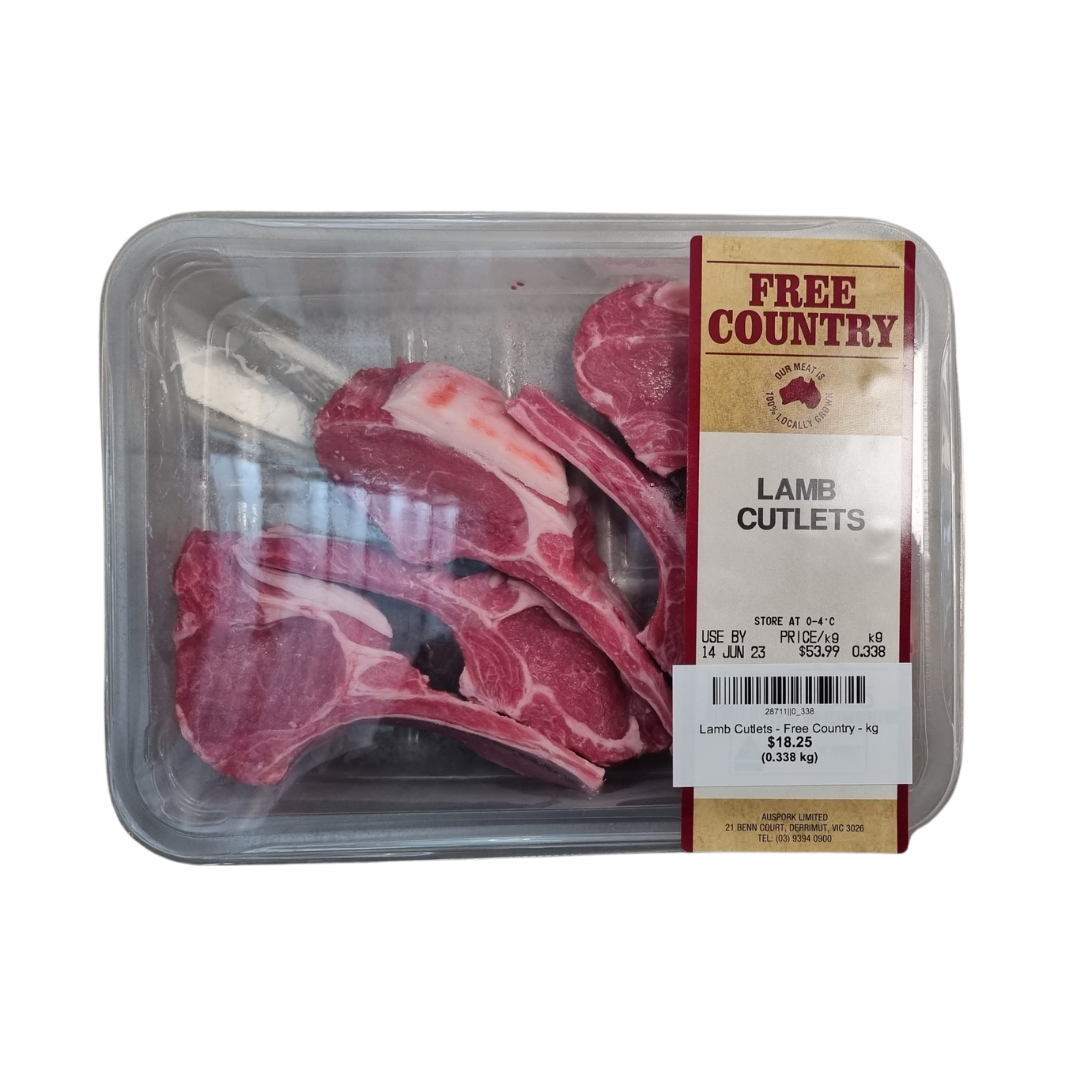 Free Country Lamb Cutlets p/kg