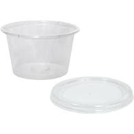 Genfac 100ml Plastic Round Lids 100pk