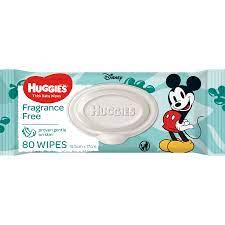 Huggies Fragrance Free Baby Wipes 80pk