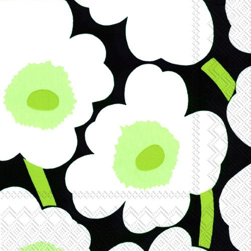 Marimekko Unikko Black Luncheon Serviette