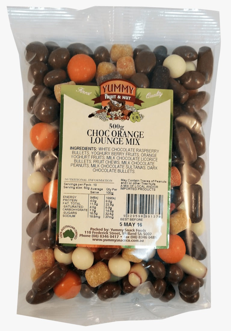 Yummy Snack Co Choc Orange Lounge Mix 500g