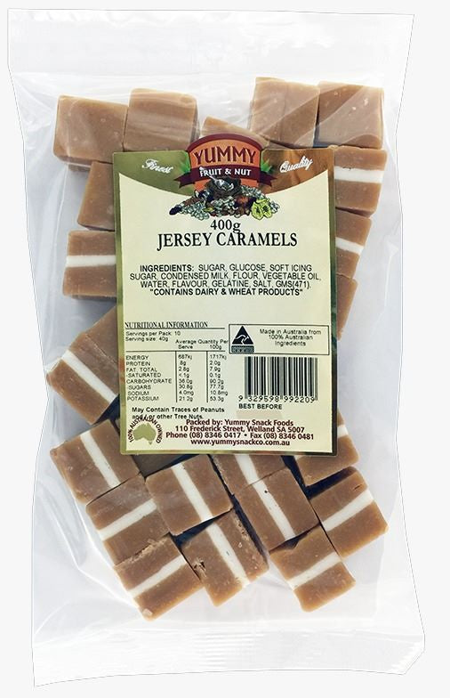 Yummy Snack Co Jersey Caramels 400g