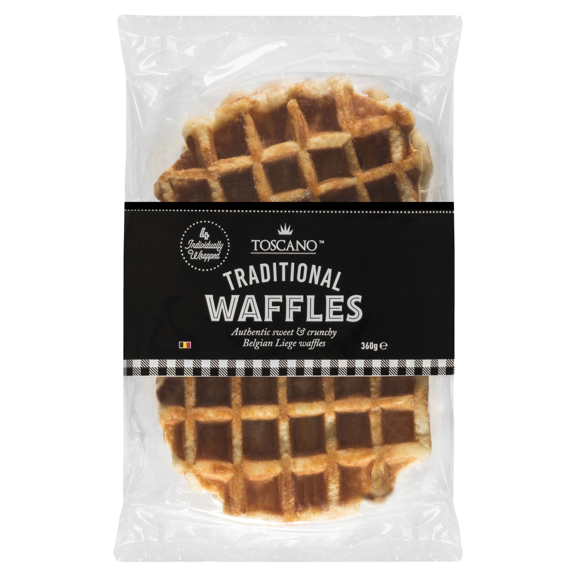 #Toscano Traditional Waffles 4pk 360g