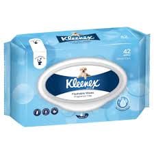 #Kleenex Flushable Unscented Wipes 42pk