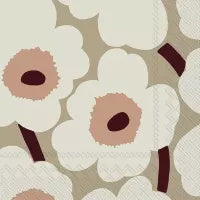 Marimekko Unikko Cream Rose Luncheon Serviette