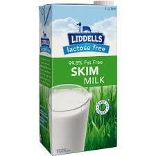 Liddells Milk Skim Lactose Free 1L