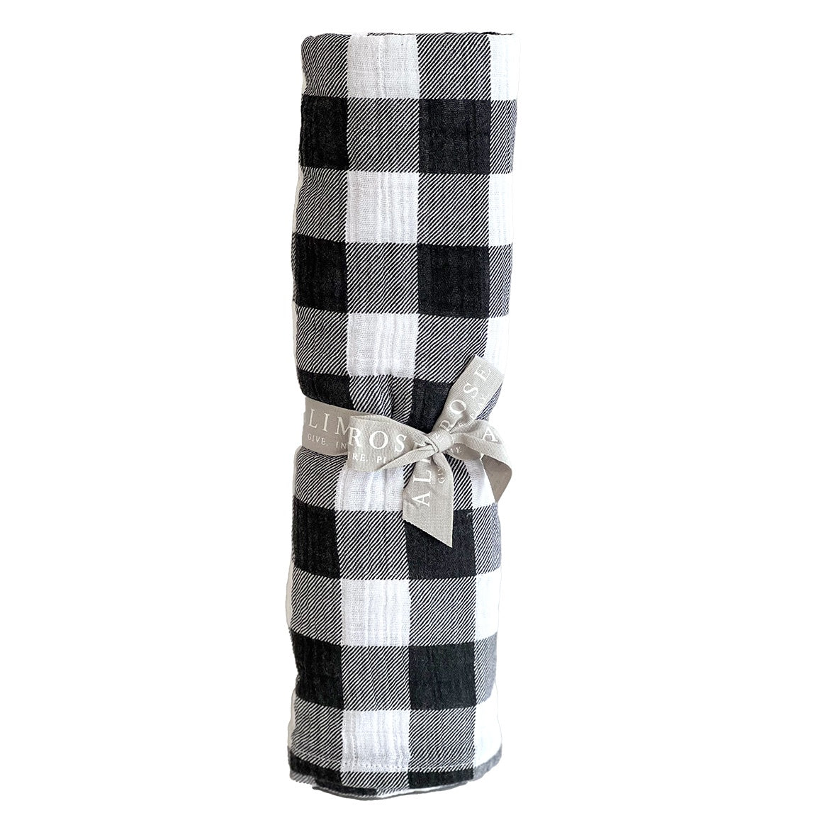 Alimrose  Muslin Swaddle Black Check