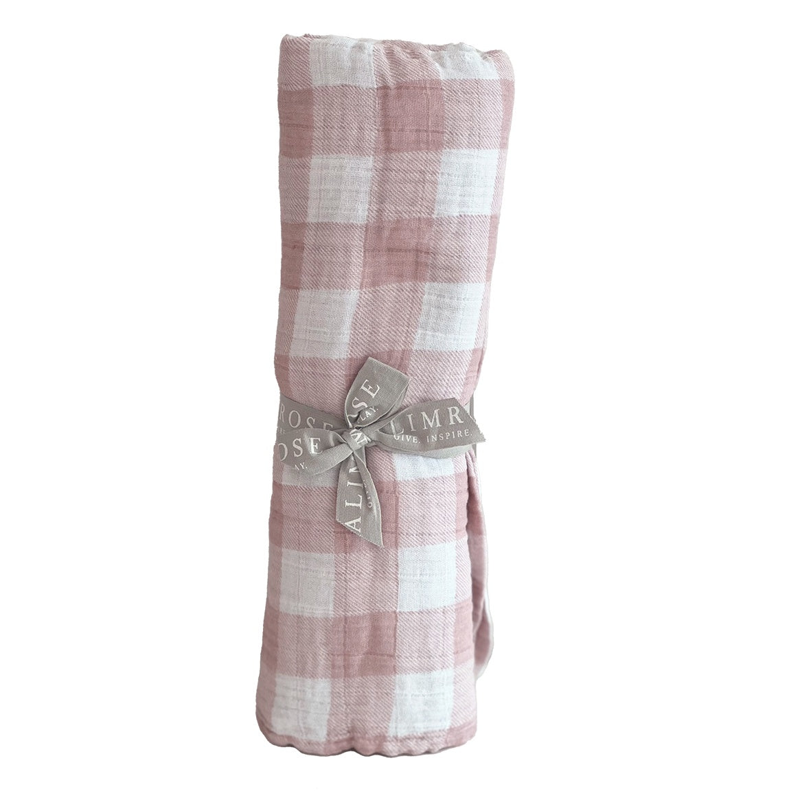 Alimrose  Muslin Swaddle Rose Check