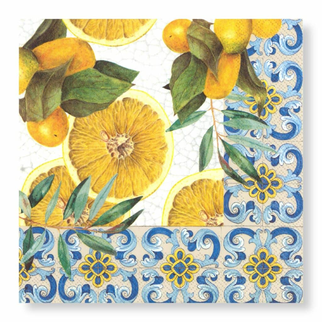 Manor Road Napkins Mediterranean Tile Luncheon