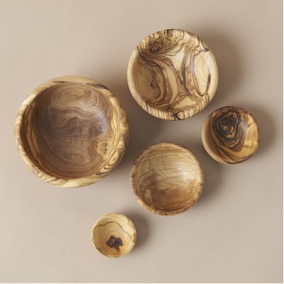 Saarde Olive Wood Nesting Bowls Set of 5