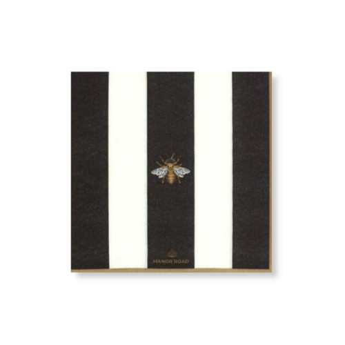 Manor Road Napkins Striped Bee Cocktai