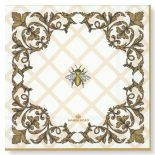 Manor Road Dinner Napkins Ornamental Bee