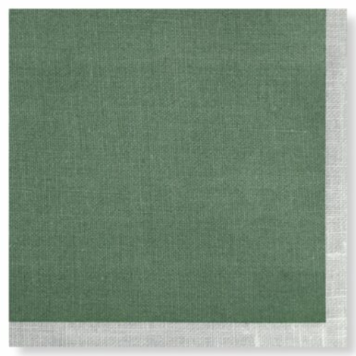 Manor Road Dinner Napkins Linen Green