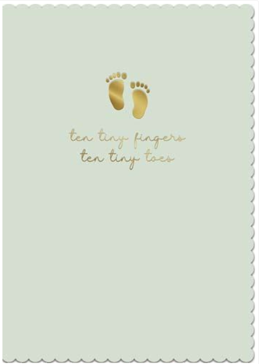 Ten Tiny Fingers Ten Tiny Toes Card