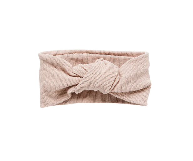 Ribbed Knotted Headband - Dusty Pink