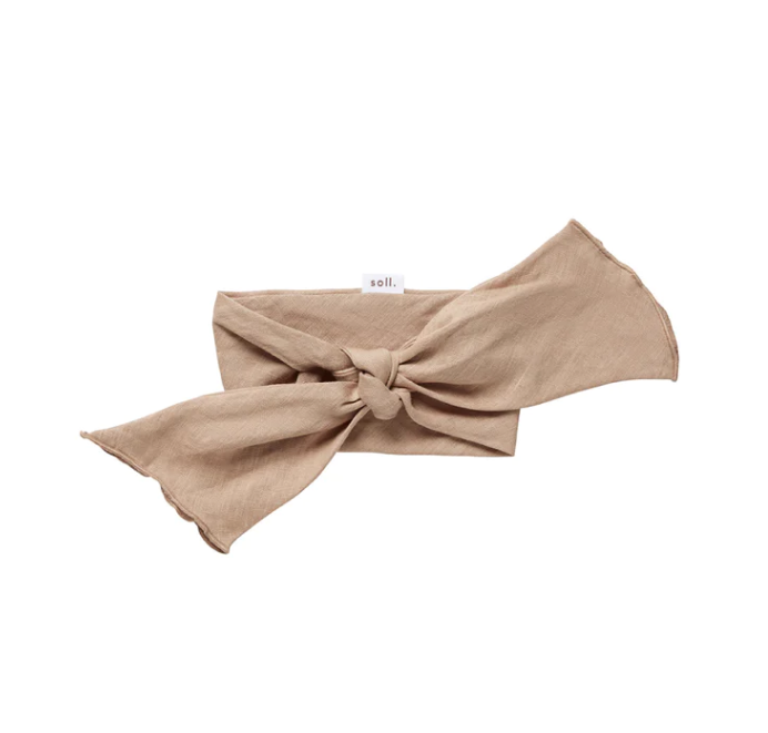 Linen Headband - Camel