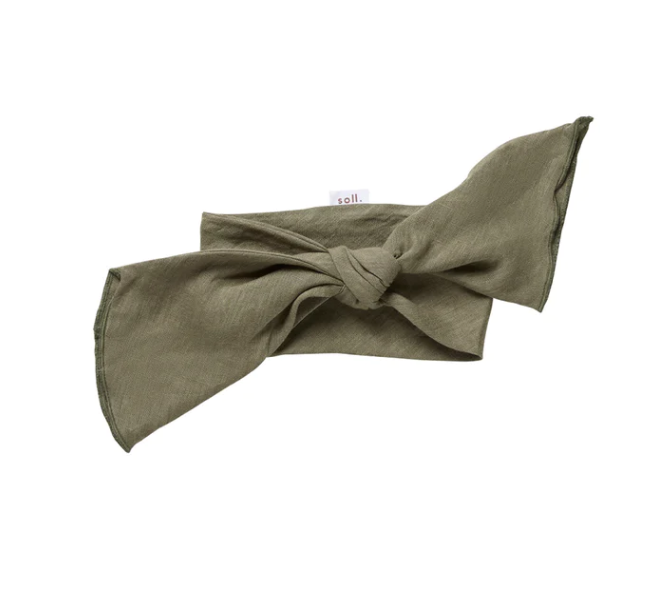 Linen Headband - Khaki