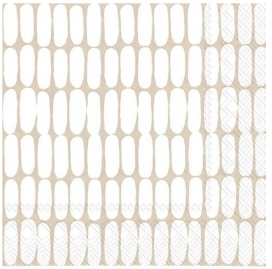 Marimekko Alku White Beige Cocktail Serviette