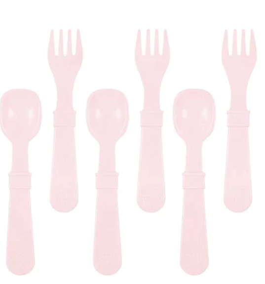 Replay Recycled Fork & Spoon Set | Ice Pink