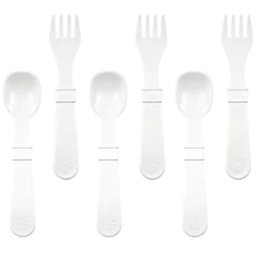 Replay Recycled Fork & Spoon Set | White