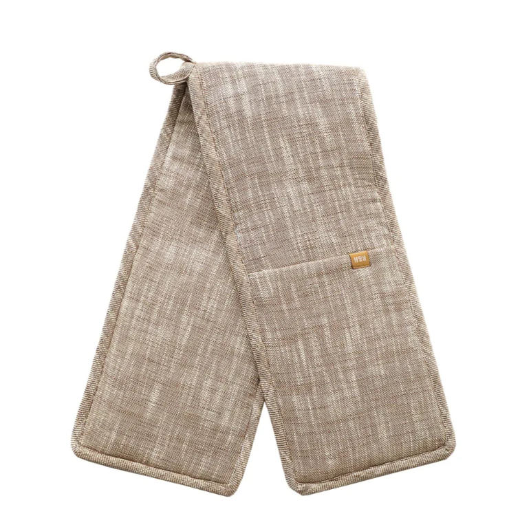 Slub Chambray Double Oven Glove Stone