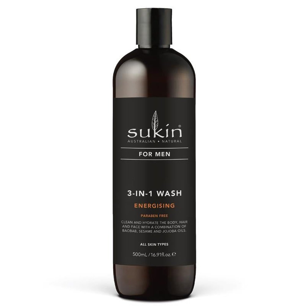 Sukin Mens Bodywash 3 in 1 Energy 500ml