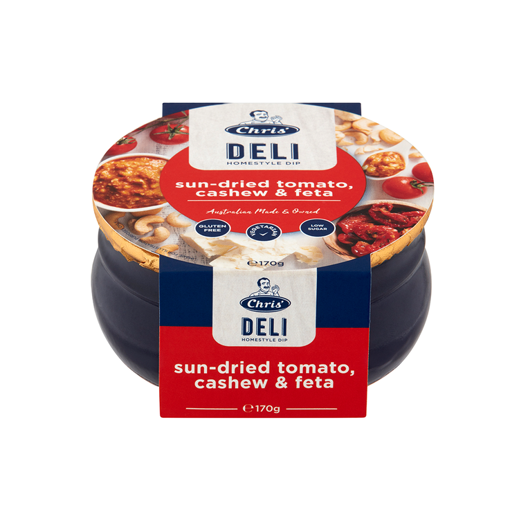 Chris Deli Dip Sun Dried Tomato, Cashew & Fetta 170g