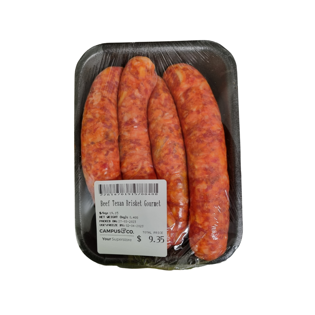 Gourmet Sausages Texan Brisket 4 pack *FROZEN*