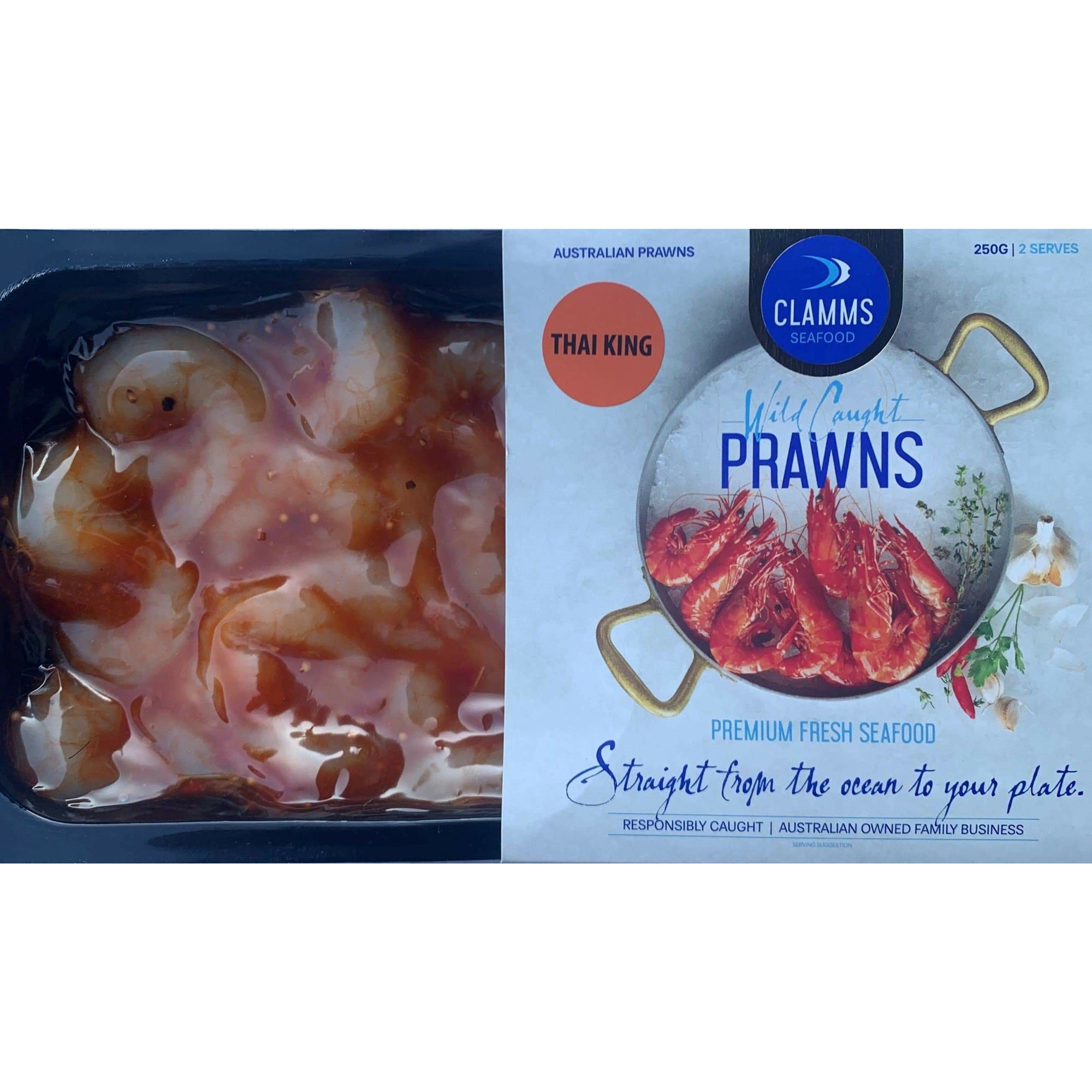 Clamms Thai King Prawns - 250g