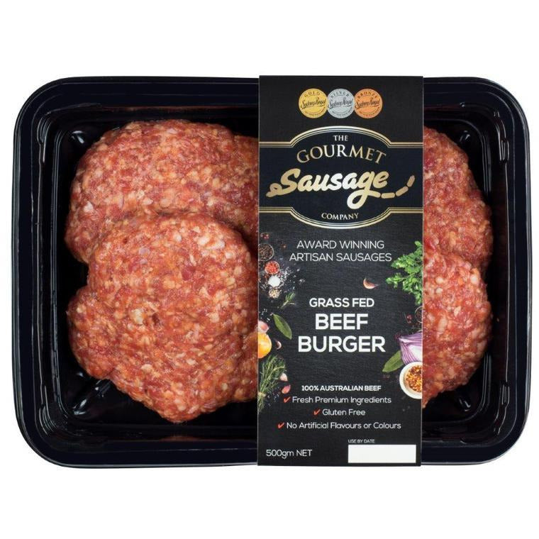 Beef Burger Gourmet - The Gourmet Sausage Co - 500g