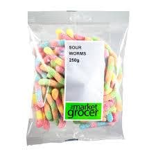 The Market Grocer Sour Worms 250g