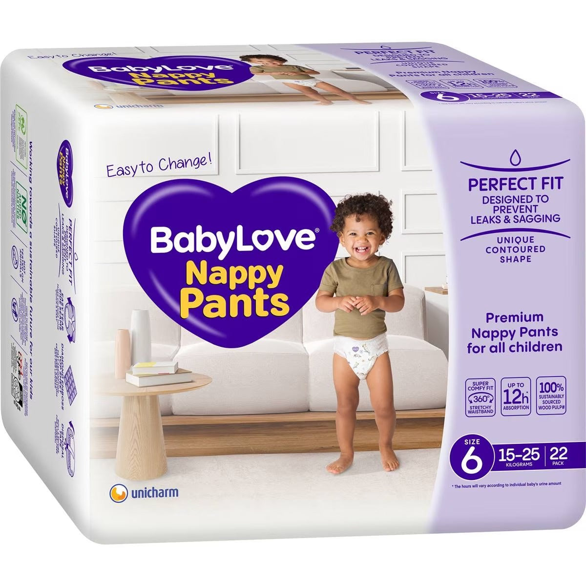 Babylove Nappy Pants Size 6 15-25kg 22pk