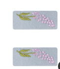 Embroided Snap Clip | Lavender